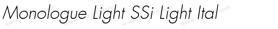 Monologue Light SSi Light Italic字体转换